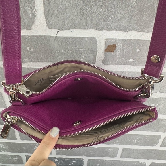 Thirty One Jewell Magenta Vegan Leather Crossbody Shoulder Bag Purse - Picture 6 of 8